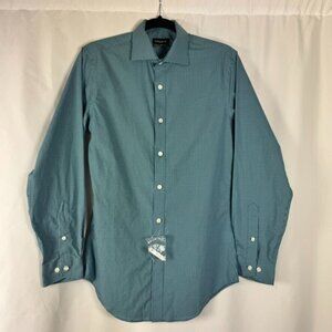 Esquire Checkered‎ Performance Slim Fit Button Up Shirt Non-Iron Career Flaw